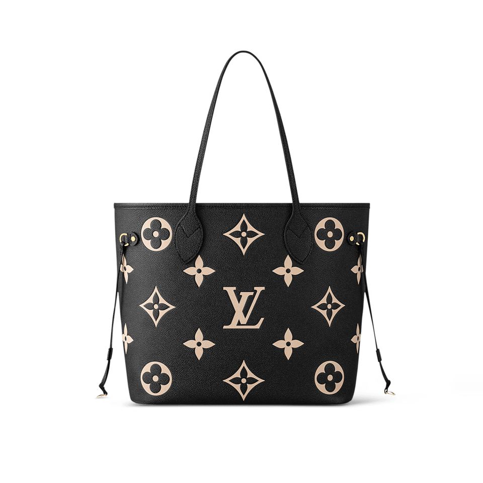 Louis Vuitton Neverfull MM Tote Bag Monogram Empreinte Black 31cm M58907 view 3