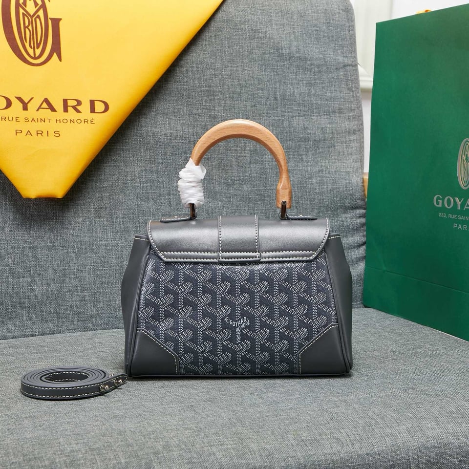 Goyard Saigon Souple Mini Bag Grey Canvas 20cm view 3