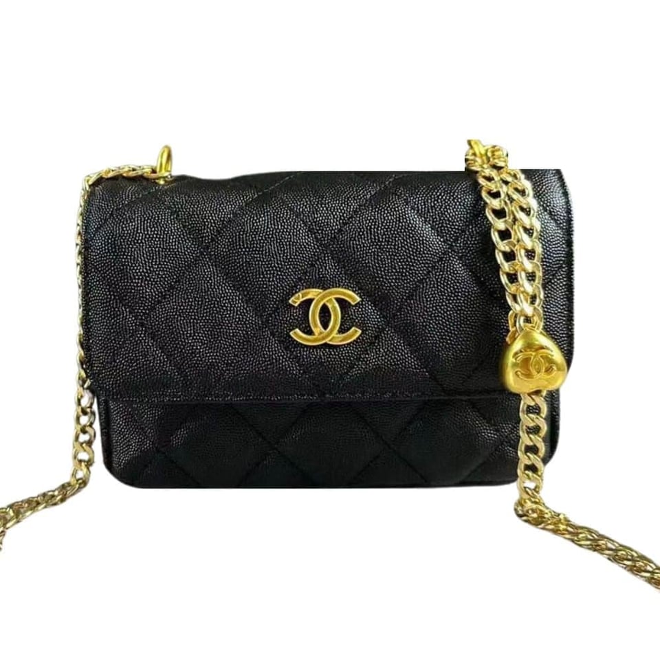 Chanel Pearl Crush Wallet On Chain Woc Black 18Cm/7in view 2