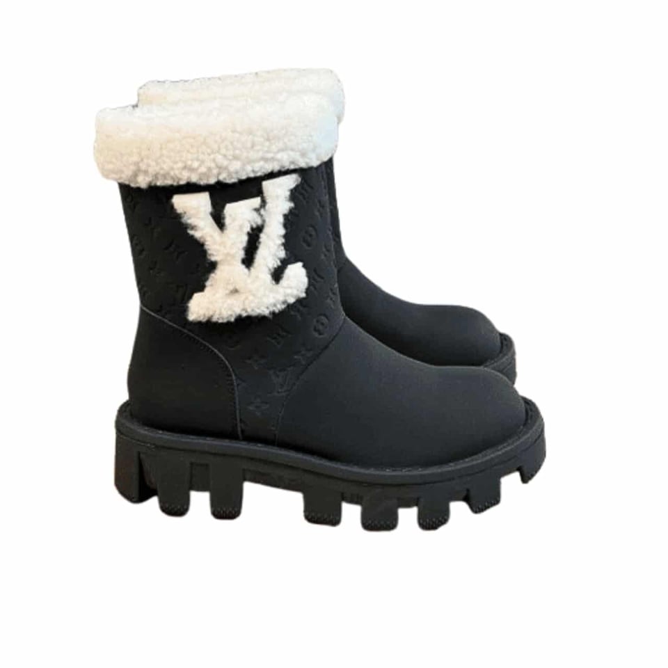 Louis Vuitton Ankle Boots In Bronze Black view 2