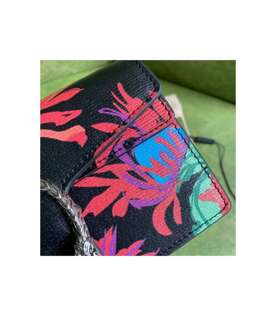 Gucci Dionysus Ken Scott Print Super Mini Bag Black view 8
