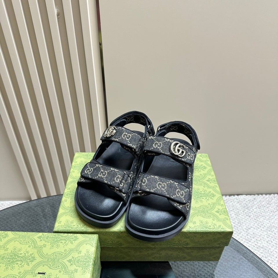 Gucci Double G Sandal Denim 771575 Facvp 8446 view 10