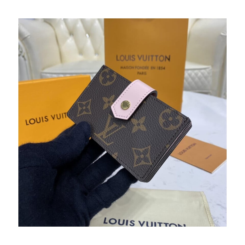 Louis Vuitton Monogram Canvas Card Holder Pink view 3