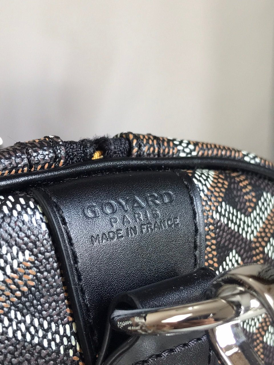 Goyard Boston 50 Bag Cm Black Goyardine Canvas And Calfskin Trim view 5