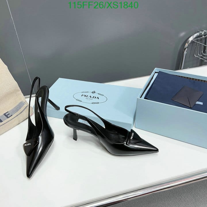 Prada Brushed Leather Slingback Pumps Black 1I901M055F0002F075 view 11