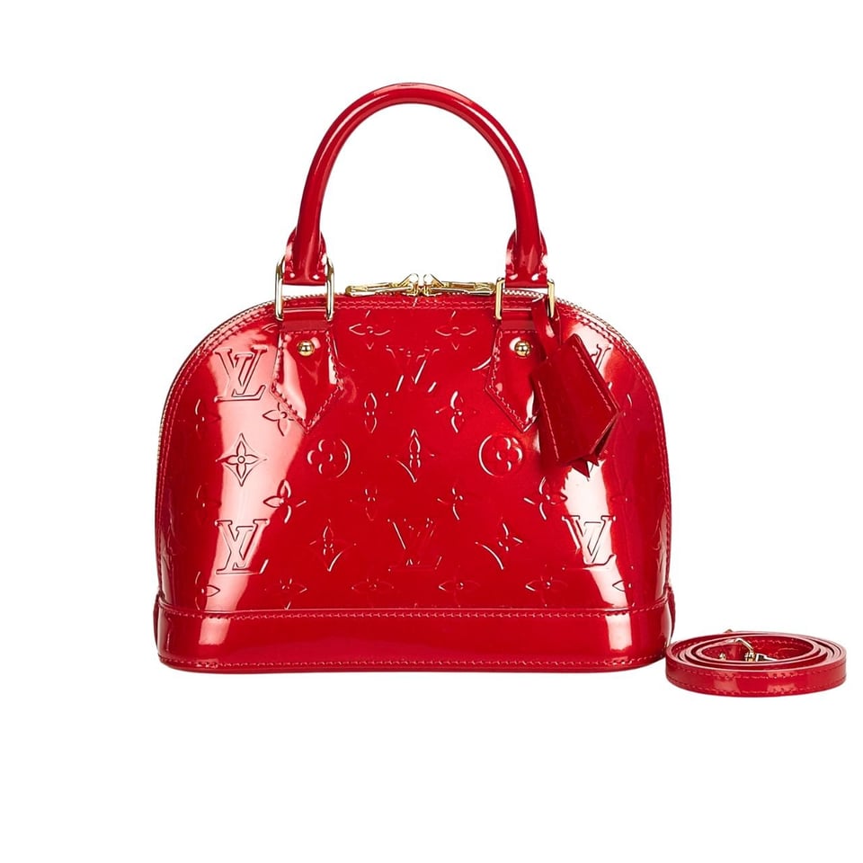 Louis Vuitton Alma Bb Monogram Vernis Leather Red 23Cm view 2