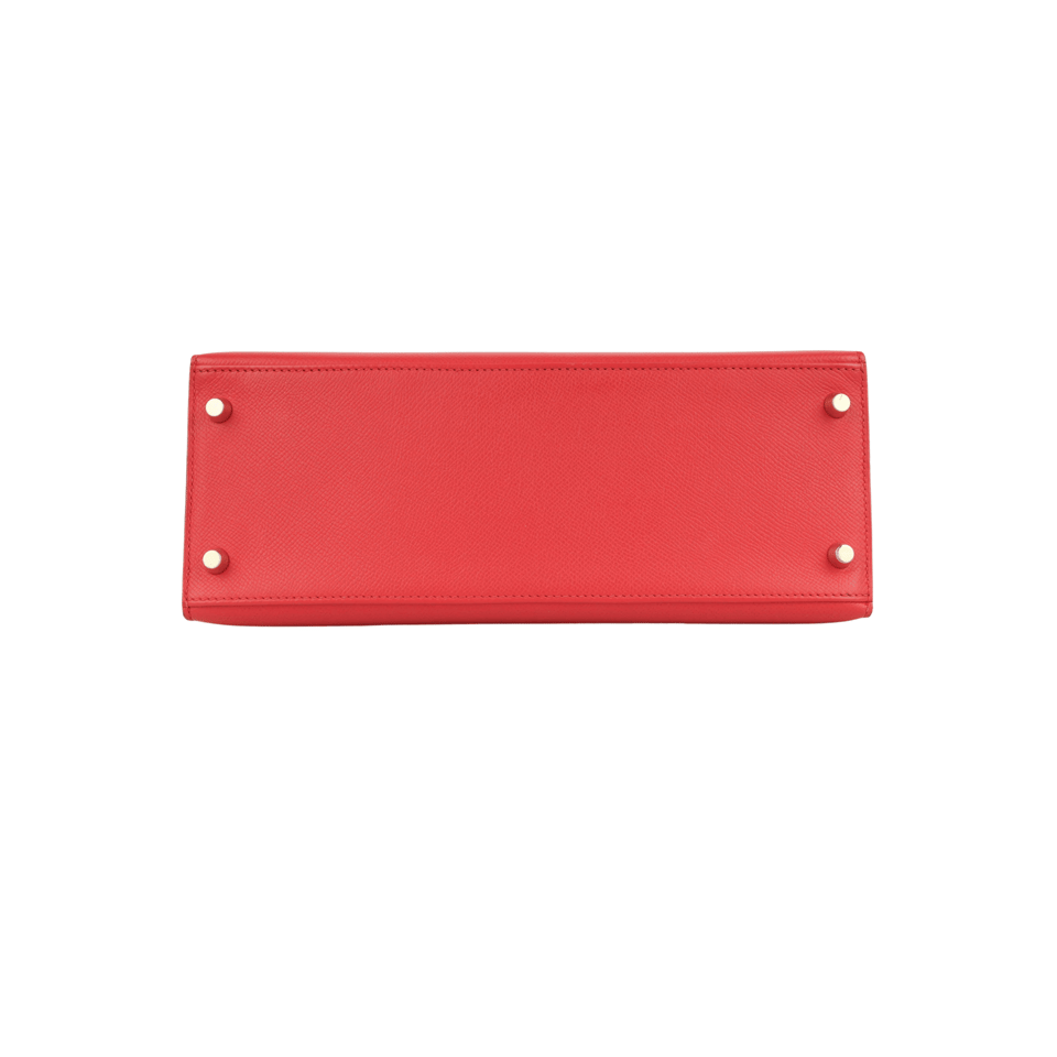 Hermes Kelly 28 Bag In Red Togo Leather For Women 28cm/11in view 6