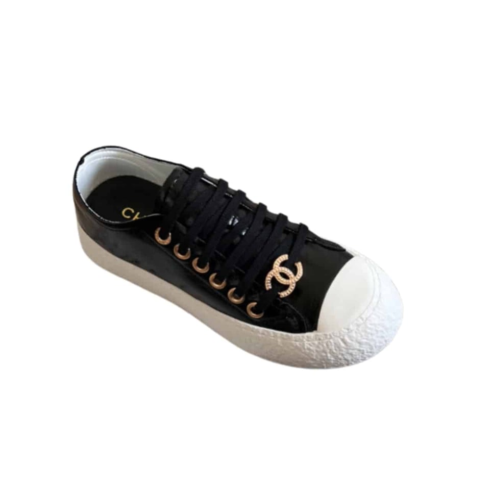Chanel Women’S Sneakers Cc Trainers In Black view 2