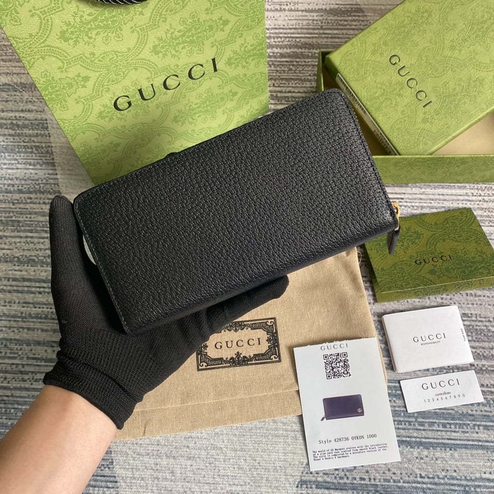 Gucci Ophidia GG Zip Around Wallet With Metal Hardware Black 7.5in/19cm For Men view 8