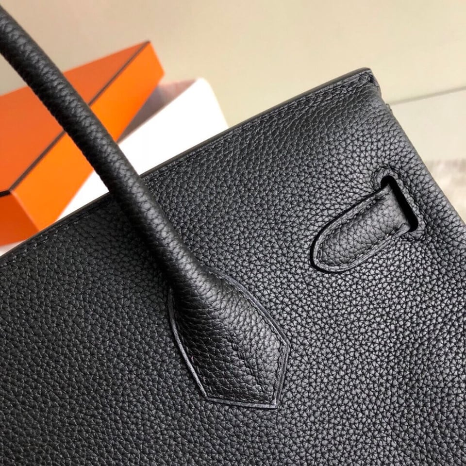 Hermes Black Togo Leather Birkin 30 view 8