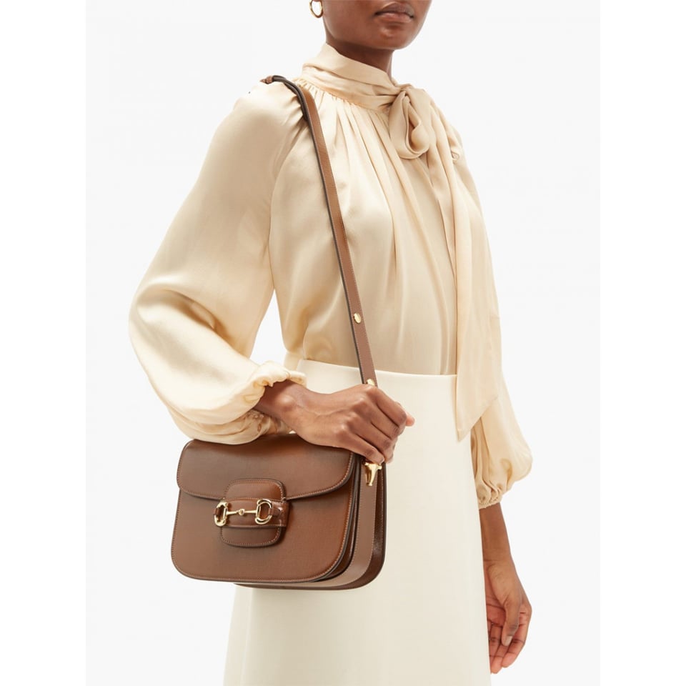 Gucci Horsebit 1955 Shoulder Bag In Brown Leather view 3