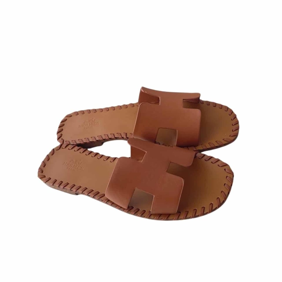 Herm?S Oran Sandals Stitching In Brown view 2
