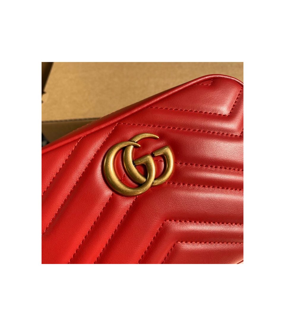 Gucci GG Marmont Matelasse Mini Bag Red view 10