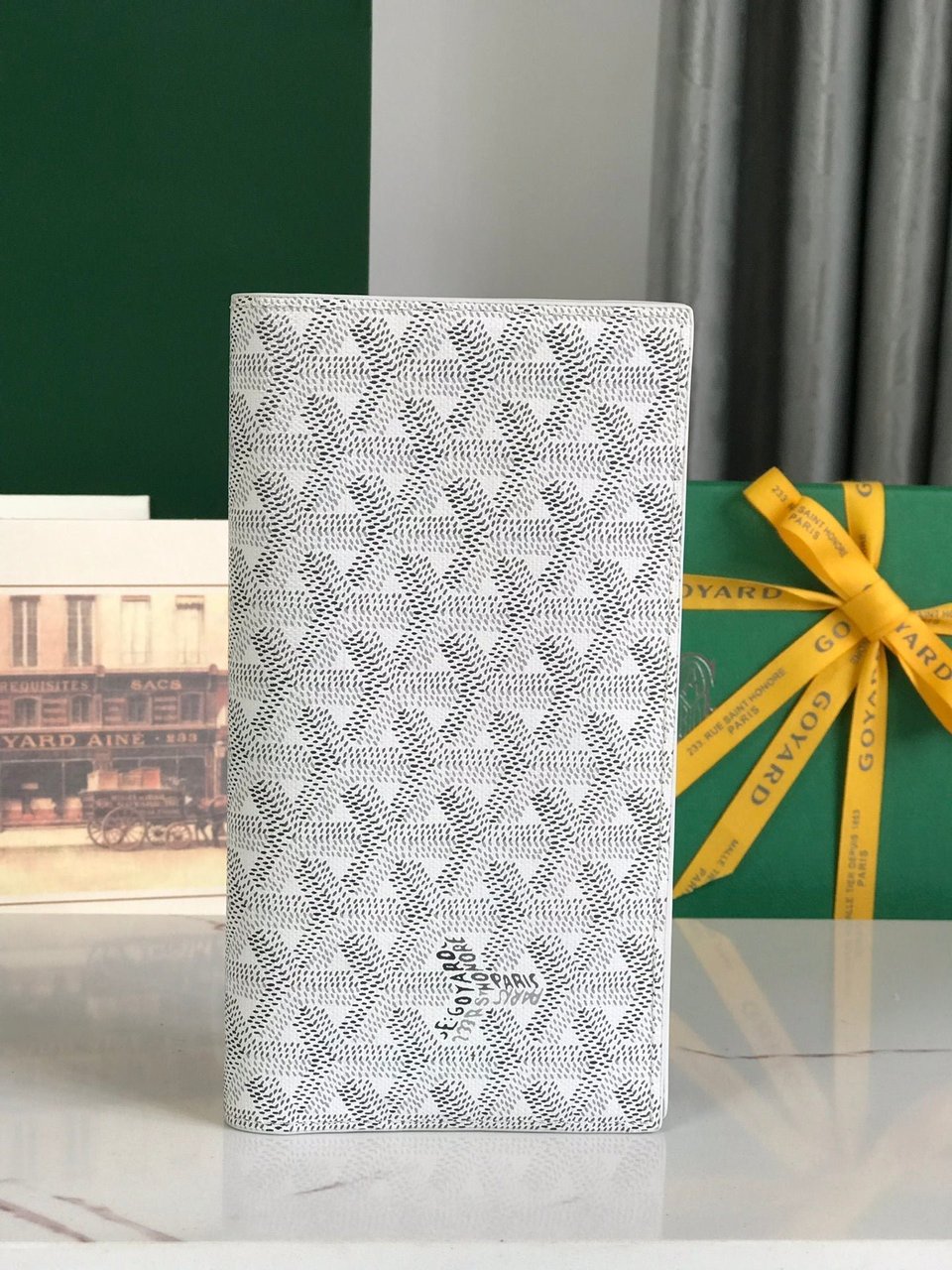 Goyard Richelieu Wallet 19 Cm White Goyardine Canvas view 10
