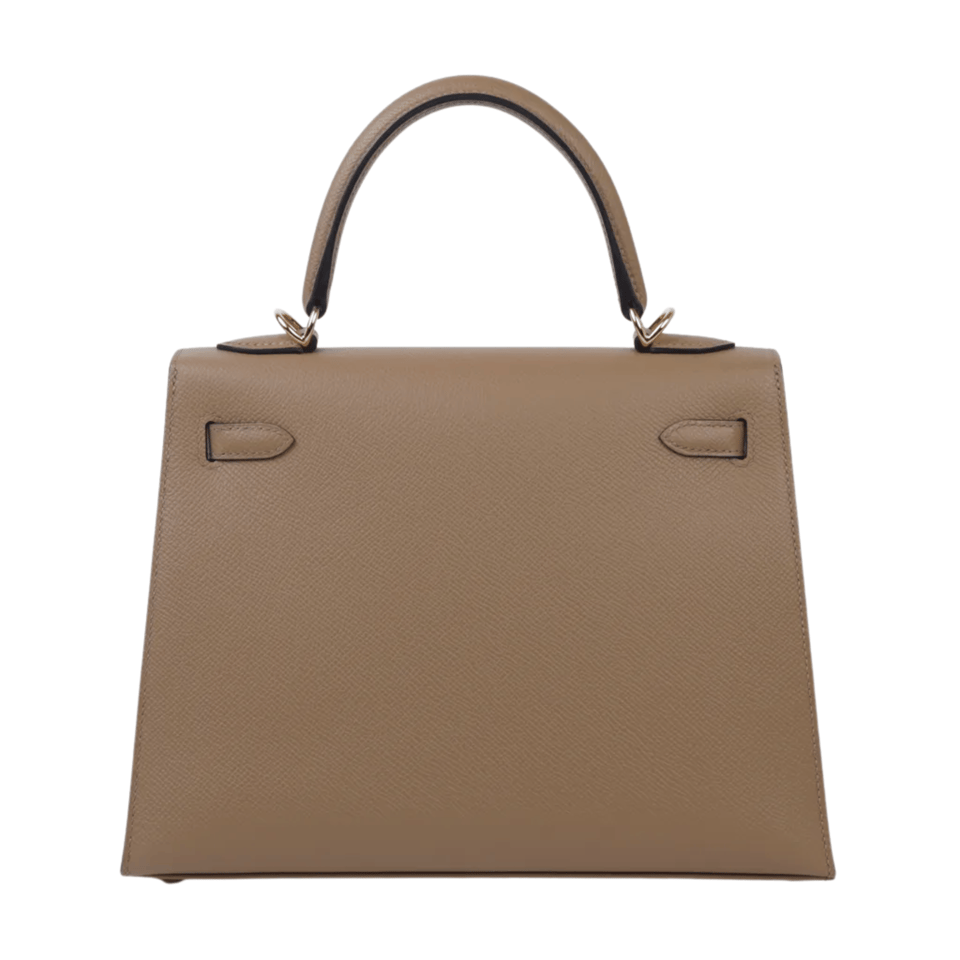 Hermes Kelly 28 Bag In Beige de Weimar Leather For Women 28cm/11in view 3