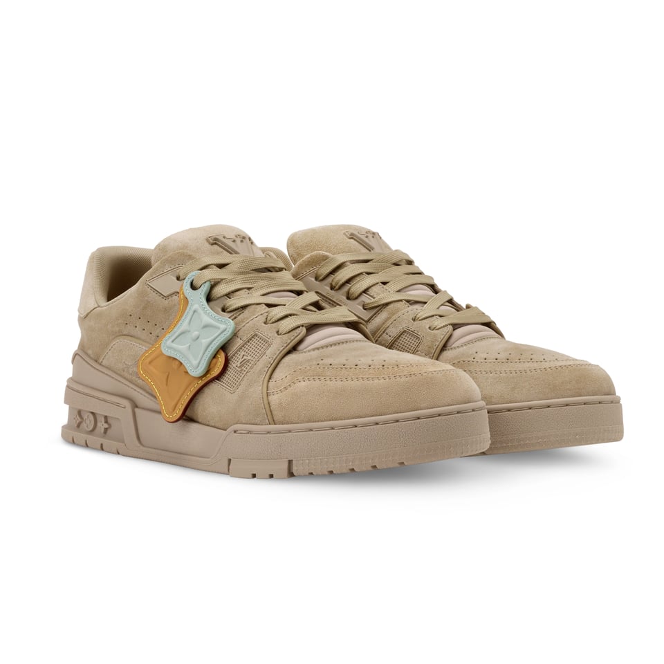 Louis Vuitton Trainer Distressed Sneakers Beige Classic 1AKBO8