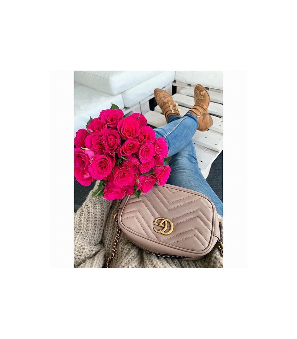 Gucci GG Marmont Matelasse Mini Bag Nude Pink view 6