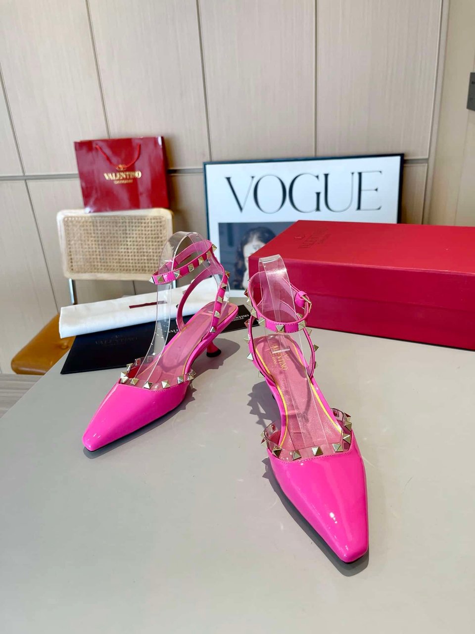 Valentino Garavani Rockstud Couture Pumps Pink view 6