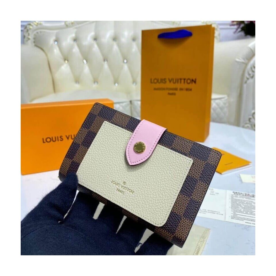 Louis Vuitton Damier Ebene Juliette Wallet Creme view 4