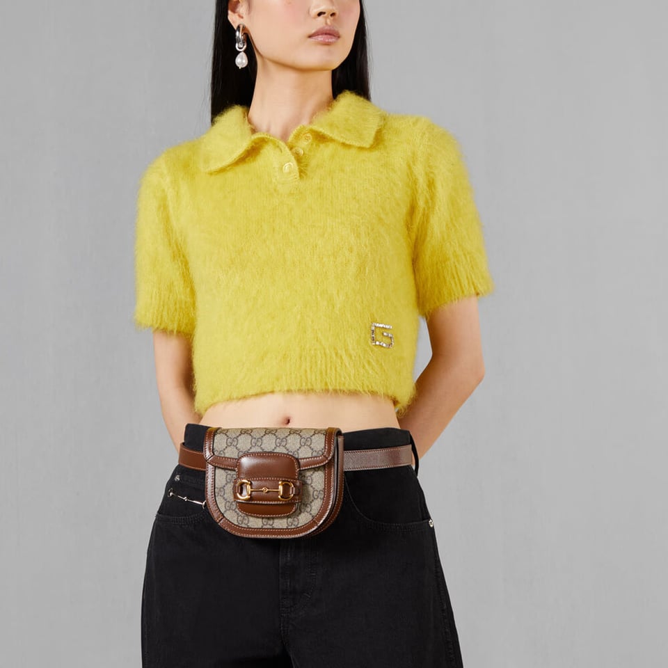 Gucci GG Supreme Horsebit 1955 Rounded Belt Bag view 3