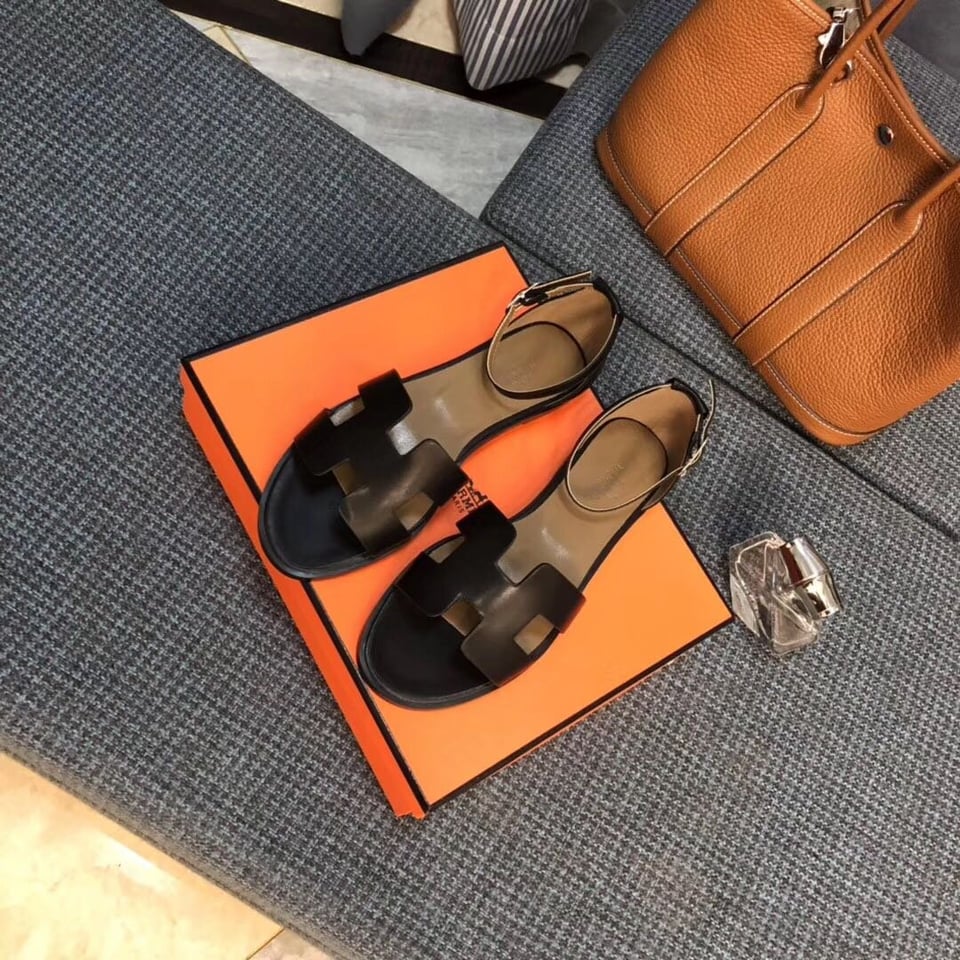 Hermes Santorini Sandal Black H182139Z02420 view 6