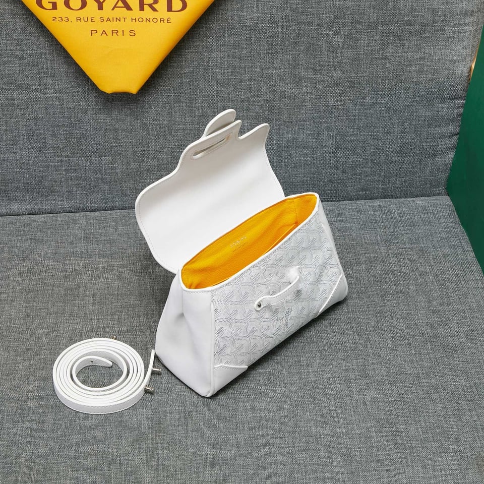 Goyard Saigon Souple Mini Bag White Canvas 20cm view 8