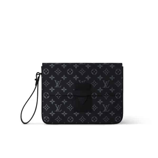 Louis Vuitton S Lock A4 Pouch Black 28Cm view 2