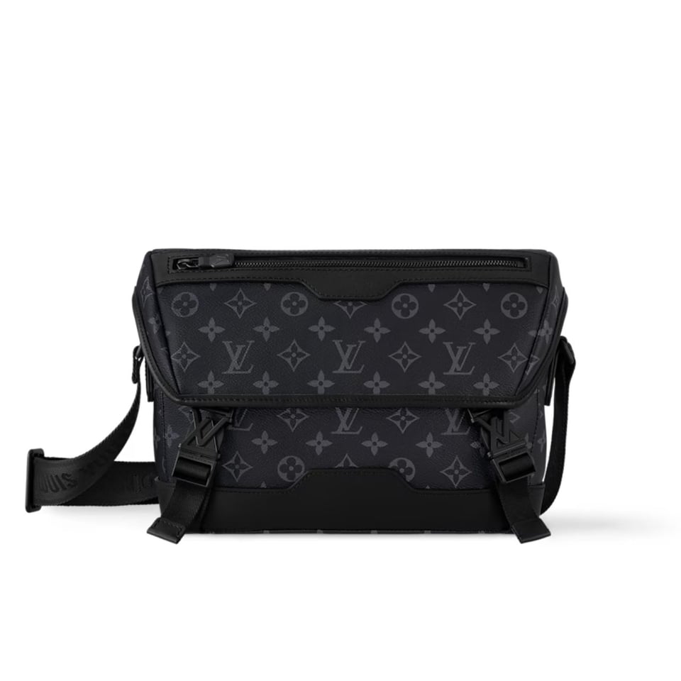 Louis Vuitton Messenger Voyager Monogram Eclipse Bag Black 28Cm view 2