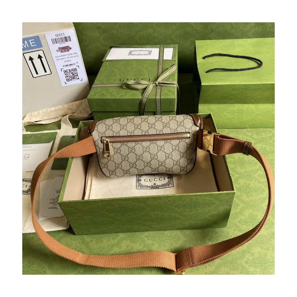 Gucci Belt Bag with Interlocking G in Brown GG Supreme view 6