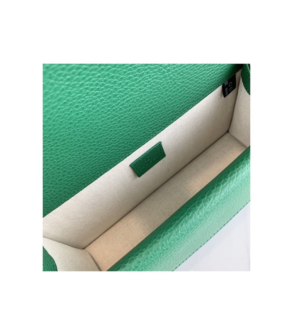 Gucci Dionysus Small Shoulder Bag in Green Leather 25cm view 12