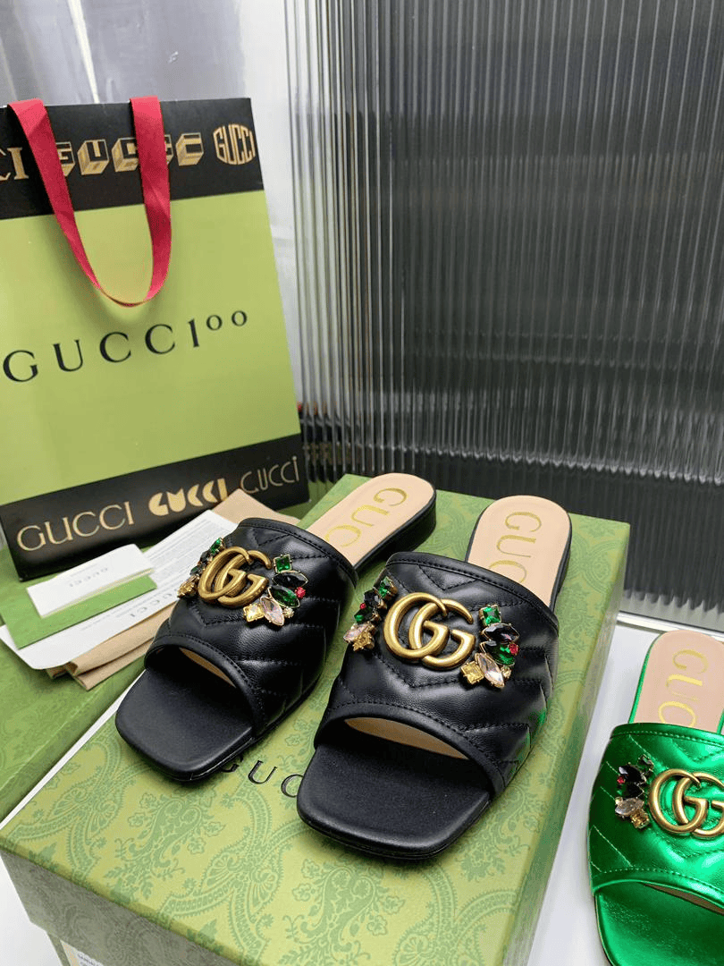 Gucci Women Black Slipper ?With Double G 655463 view 6
