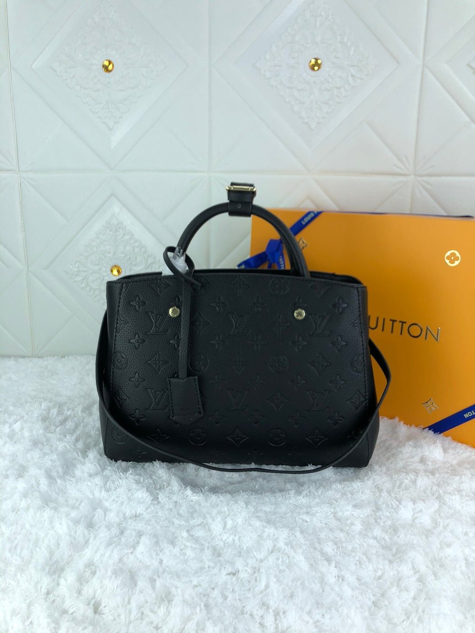 Louis Vuitton Montaigne Bb Empreinte Noir Black 33Cm view 6
