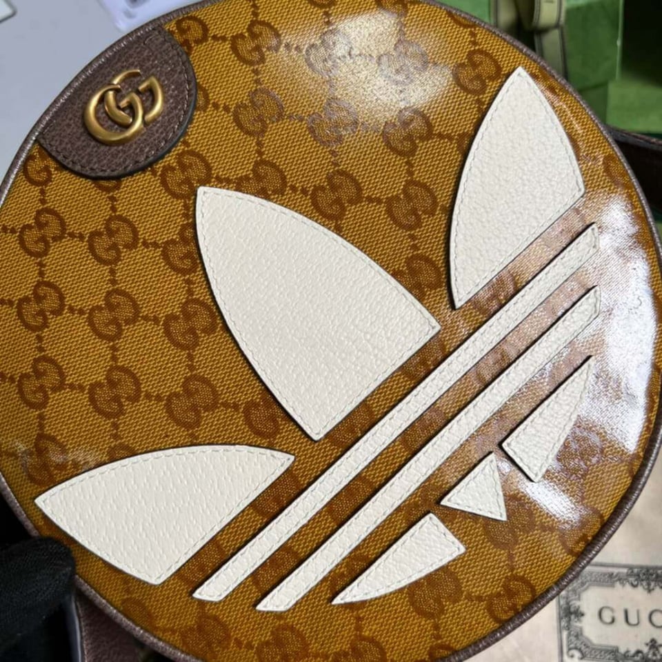 adidas x Gucci Ophidia Small Shoulder Bag in GG Crystal Canvas view 11
