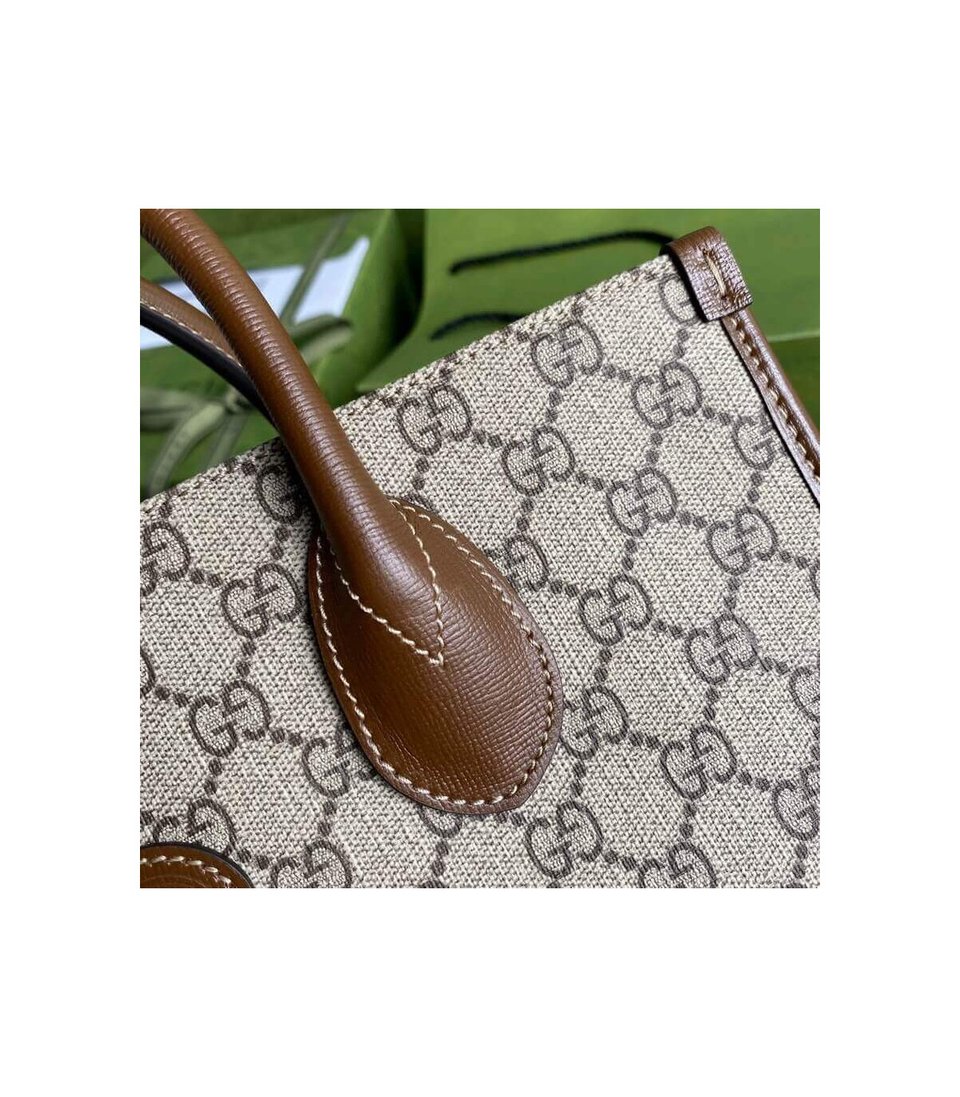 Gucci Tote Bag Small GG Supreme Marrone 31cm view 9