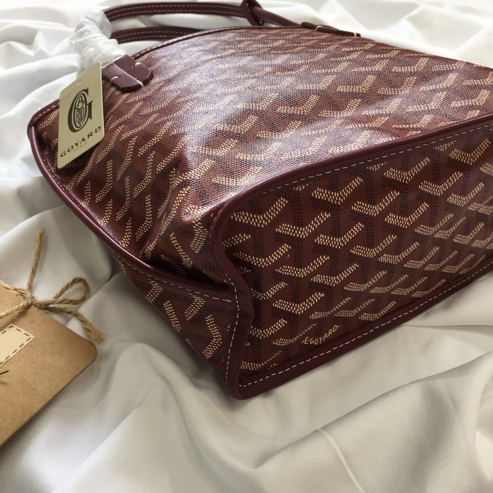 Goyard Anjou Mini Bag 20cm Burgundy Canvas view 6
