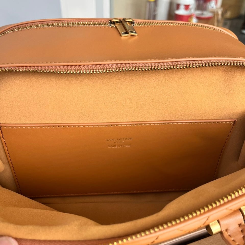 Saint Laurent Lyia Duffle In Quilted Brown 31Cm view 4