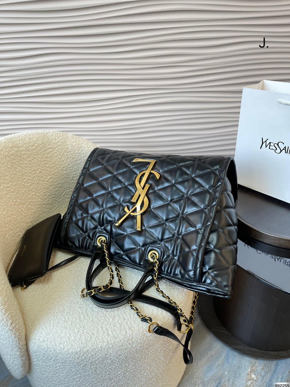Saint Laurent Shopping Tote Bag Black 40Cm view 5