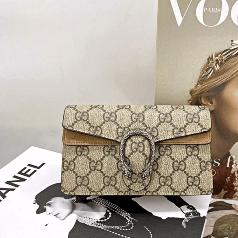 Gucci Dionysus Bag GG Coated Canvas Super Mini 16.5cm/6.5in view 5