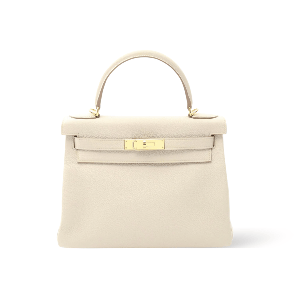 Hermes Kelly 28 Bag In Craie Togo Leather For Women 28cm/11in view 2