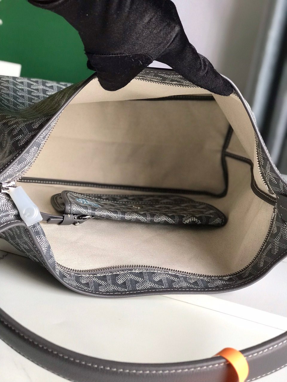 Goyard Hobo Boheme 42Cm Grey Canvas view 9