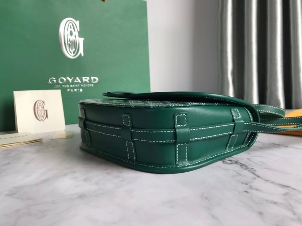 Goyard Belvedere Pm Bag 21Cm Green Canvas view 5