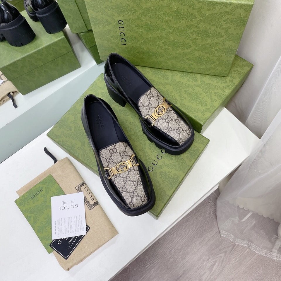 Gucci Ladies Interlocking Double G Loafers 670417 Dksm0 1063 view 7