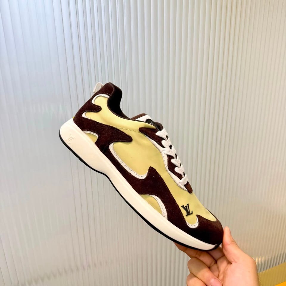 Louis Vuitton Drop 300 Sneakers Light Yellow Nylon 1AKP0J view 10