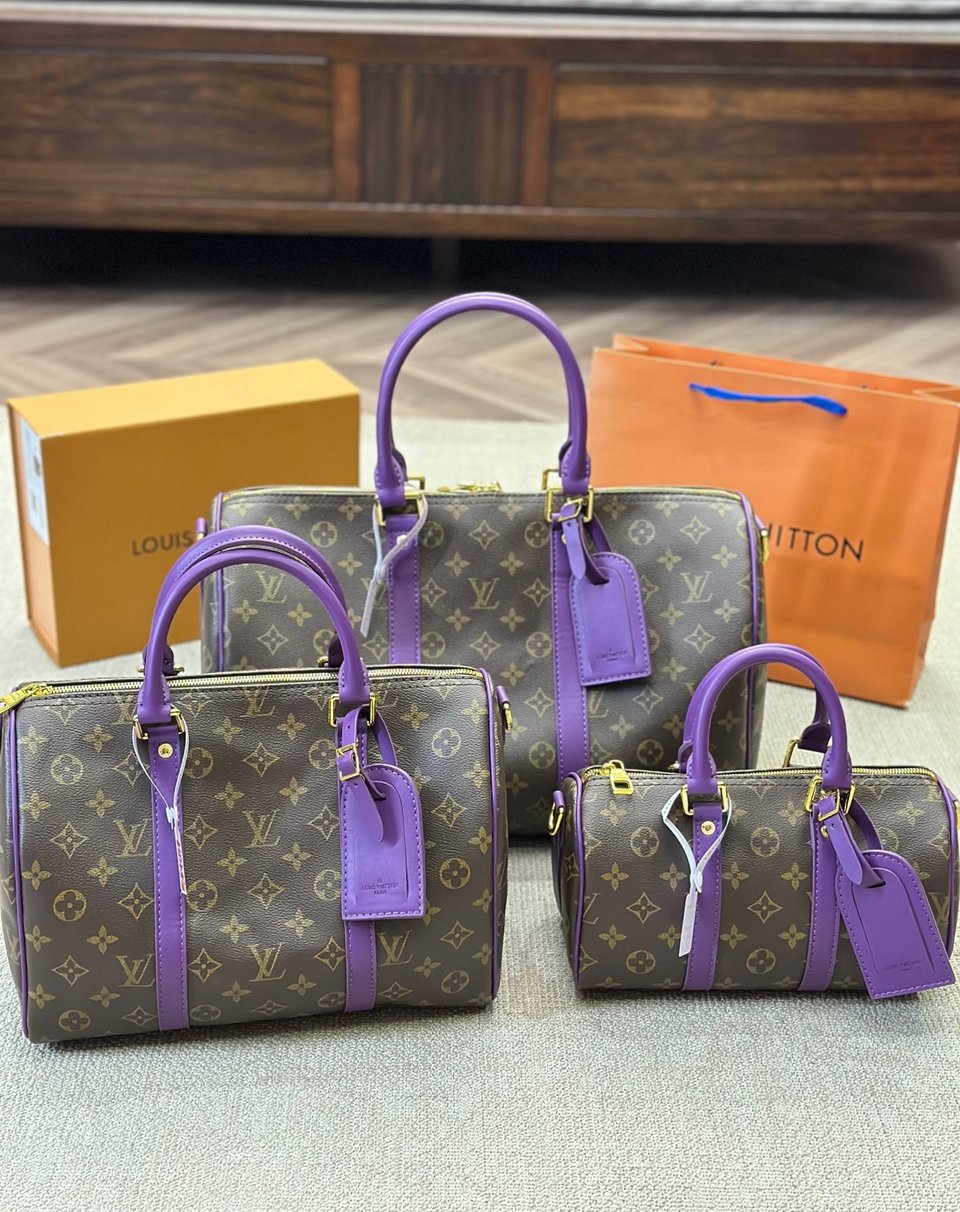 Louis Vuitton Keepall Bandouli Re Violet Fonce 40Cm M46775 view 3