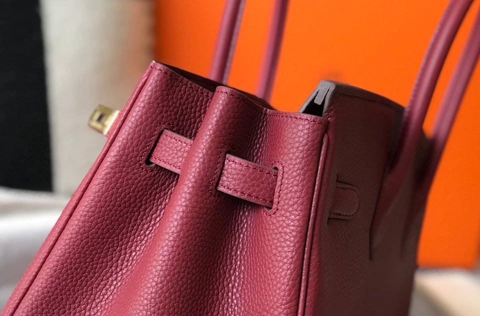 Hermes Birkin 35Cm Burgundy Togo Leather Gold Hardware view 7