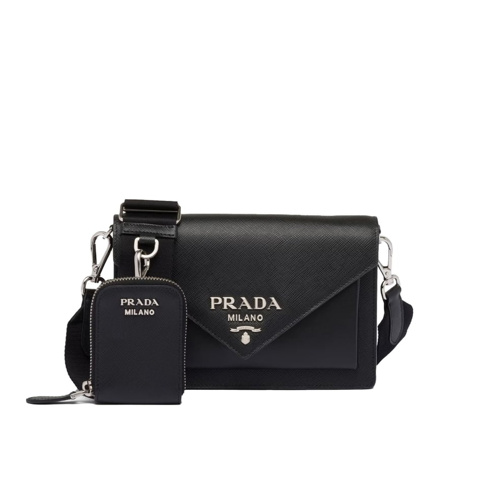 Prada Saffiano Leather Mini Envelope Bag 20cm/ 7.9in