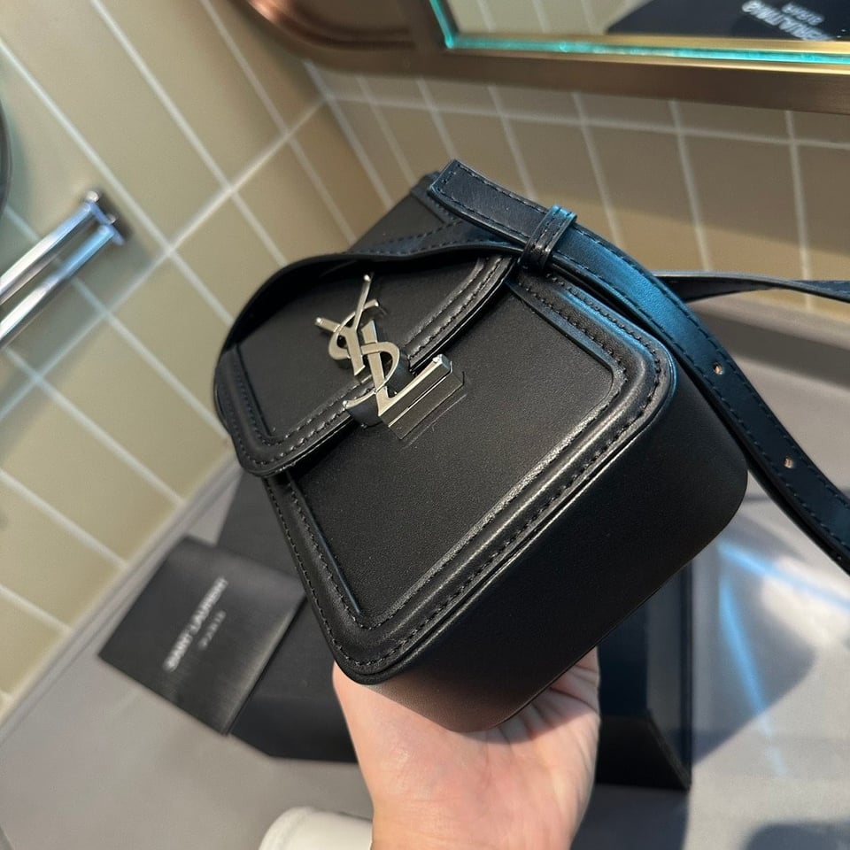Saint Laurent Solferino Mini Bag In Smooth Leather Black 11Cm view 6
