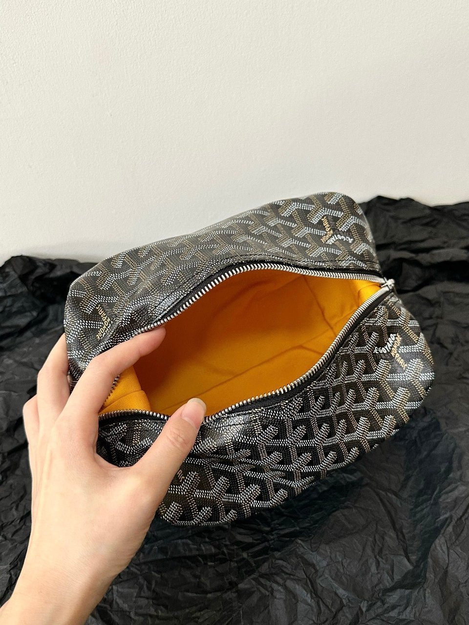 Goyard Goya Cosmetic Bag 24Cm Black Canvas view 10