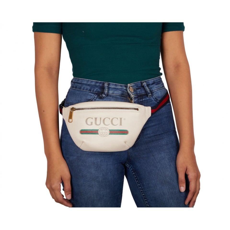 Gucci Print Small Belt Bag Waist Body White view 4