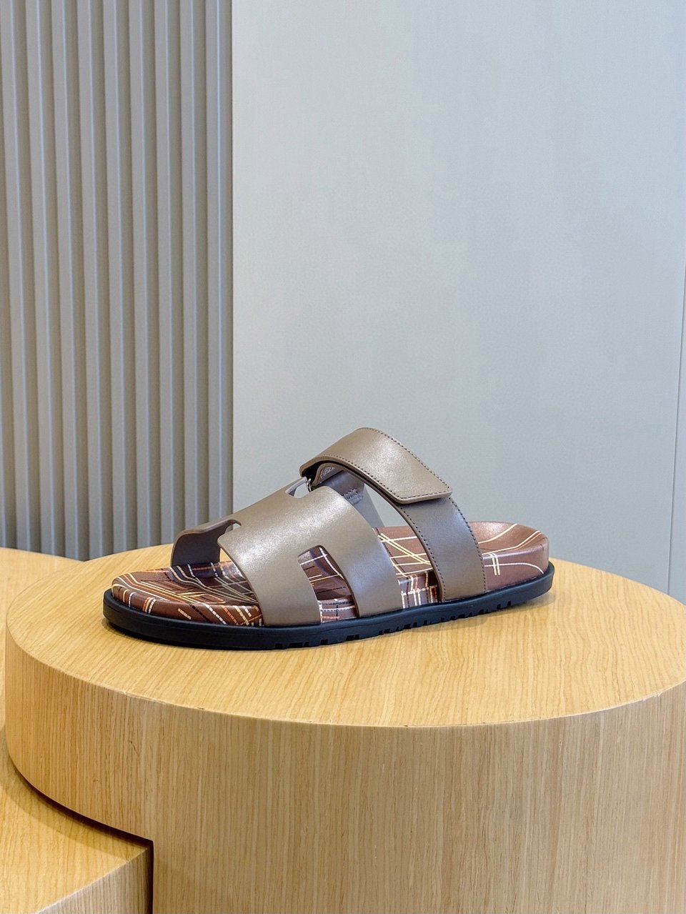 Hermès Brown Leather Sandals- Shoes for Men view 6